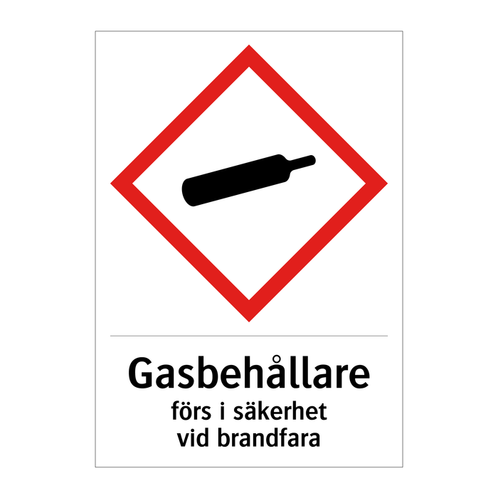 Gasbehållare förs i säkerhet vid brandfara & Gasbehållare förs i säkerhet vid brandfara