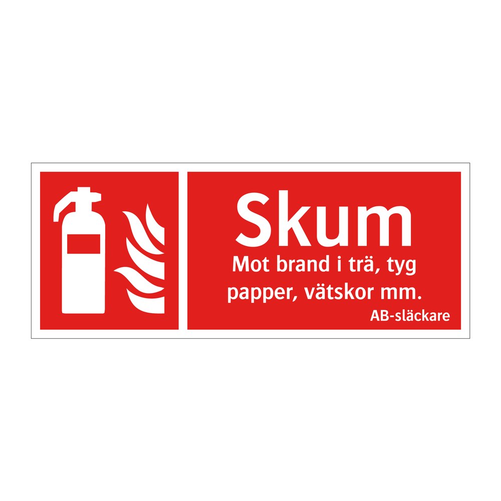 Brandsläckare skum  - ISO 7010 & Brandsläckare skum  - ISO 7010 & Brandsläckare skum  - ISO 7010