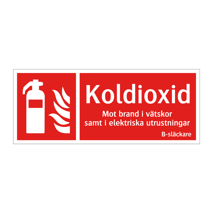 Brandsläckare koldioxid - ISO 7010 & Brandsläckare koldioxid - ISO 7010