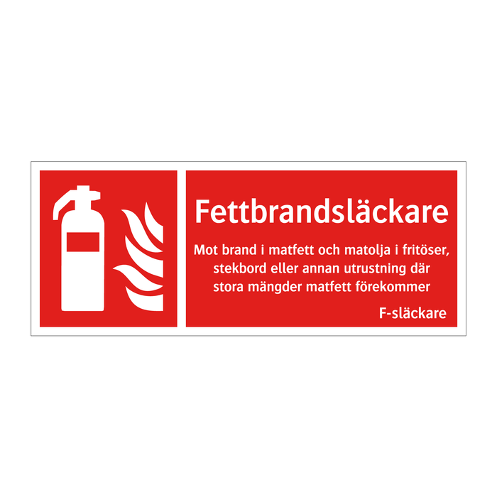 Fettbrandsläckare - ISO 7010 & Fettbrandsläckare - ISO 7010 & Fettbrandsläckare - ISO 7010