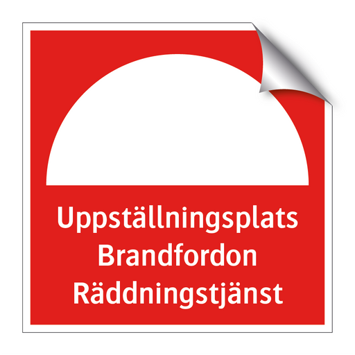 Uppställningsplats brandfordon räddningstjänst