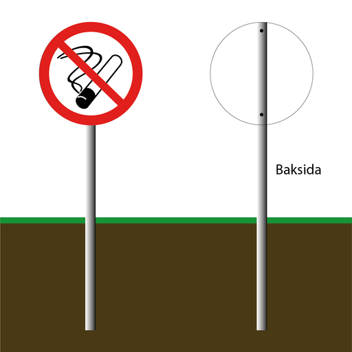 Pinnskylt - Rökning förbjuden (1)