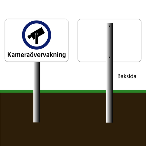 Pinnskylt - Kameraövervakning (1)