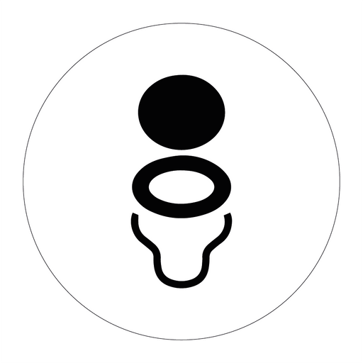 Toalettsymbol - Rund & Toalettsymbol - Rund & Toalettsymbol - Rund & Toalettsymbol - Rund