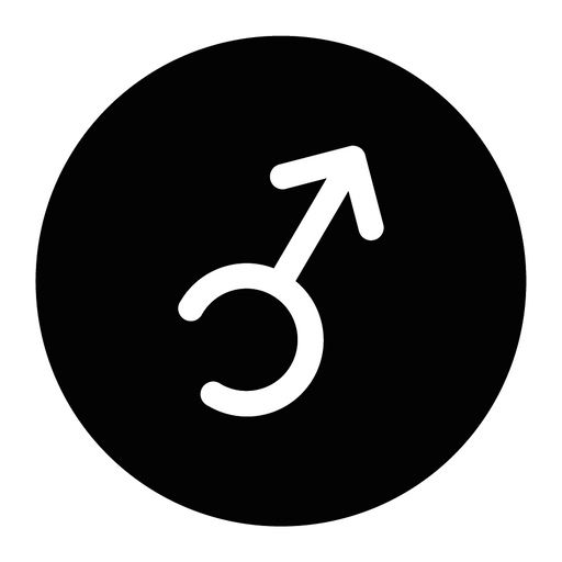 Toalettsymbol herrar - vinyldekal & Toalettsymbol herrar - vinyldekal