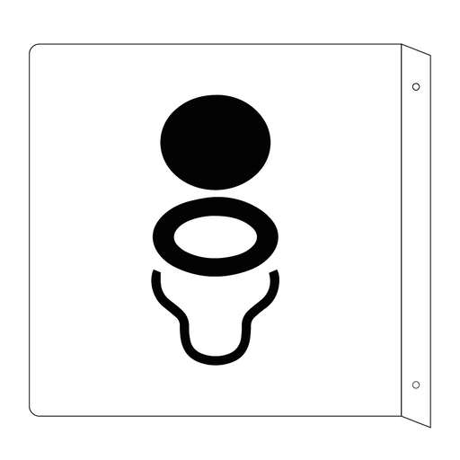 Toalett könsneutral - Flaggskylt & Toalett könsneutral - Flaggskylt
