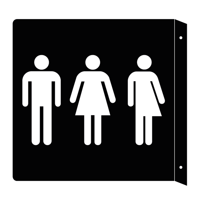 Toalett unisex - Flaggskylt & Toalett unisex - Flaggskylt & Toalett unisex - Flaggskylt