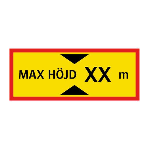 Max höjd angivet i meter & Max höjd angivet i meter & Max höjd angivet i meter