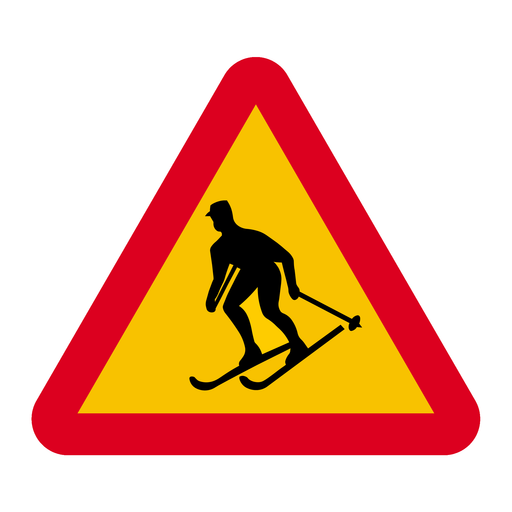 A17 Varning för skidåkare & A17 Varning för skidåkare & A17 Varning för skidåkare