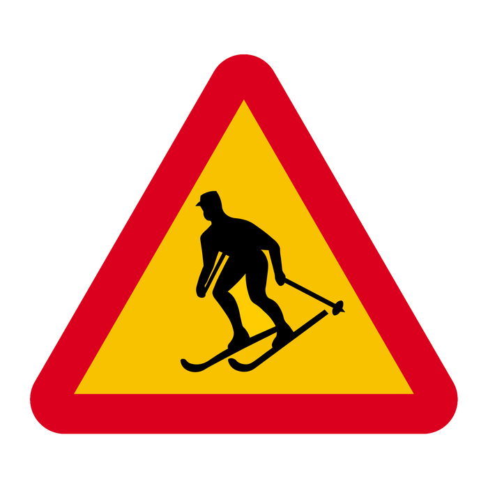 A17 Varning för skidåkare & A17 Varning för skidåkare & A17 Varning för skidåkare