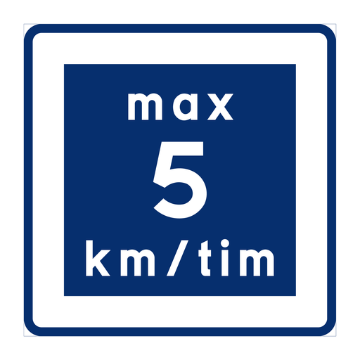 E11-05 Rekommenderad lägre hastighet 5km/h & E11-05 Rekommenderad lägre hastighet 5km/h