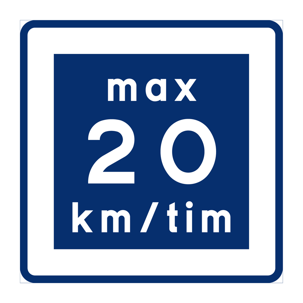 E11-2 Rekommenderad lägre hastighet 20km/h & VM-E11-2 Rekommenderad lägre hastighet 20km/h