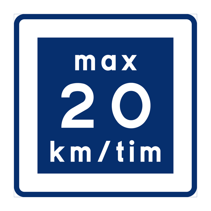 E11-2 Rekommenderad lägre hastighet 20km/h & VM-E11-2 Rekommenderad lägre hastighet 20km/h