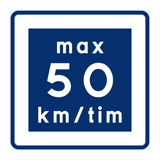 E11-5 Rekommenderad lägre hastighet 50km/h & VM-E11-5 Rekommenderad lägre hastighet 50km/h