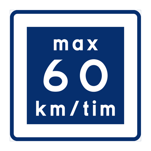 E11-6 Rekommenderad lägre hastighet 60km/h & VM-E11-6 Rekommenderad lägre hastighet 60km/h