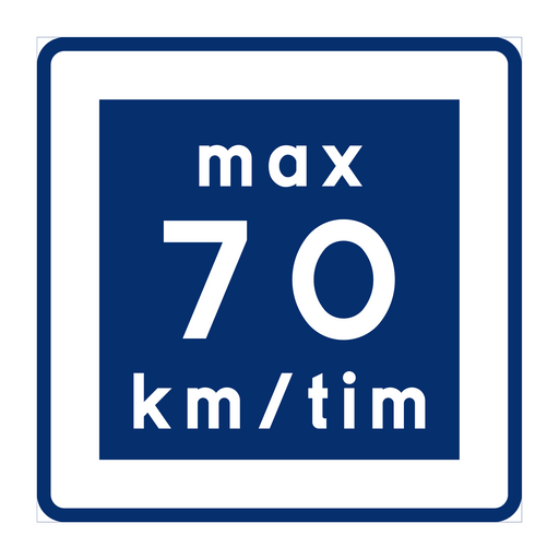 E11-7 Rekommenderad lägre hastighet 70km/h & VM-E11-7 Rekommenderad lägre hastighet 70km/h