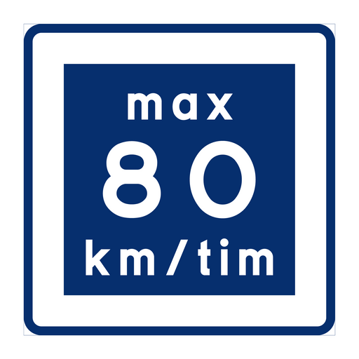 E11-8 Rekommenderad lägre hastighet 80km/h & VM-E11-8 Rekommenderad lägre hastighet 80km/h