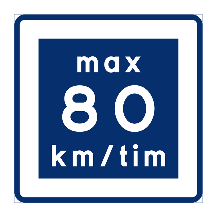 E11-8 Rekommenderad lägre hastighet 80km/h & VM-E11-8 Rekommenderad lägre hastighet 80km/h