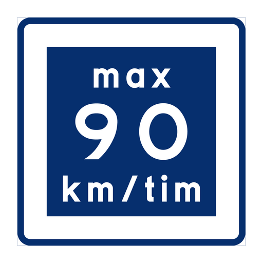 E11-9 Rekommenderad lägre hastighet 90km/h & VM-E11-9 Rekommenderad lägre hastighet 90km/h