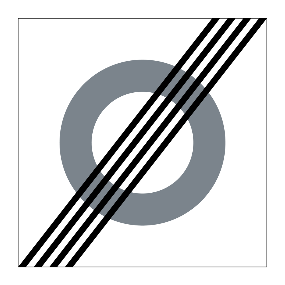 E21-2 Slut på område Förbud mot trafik med fordon