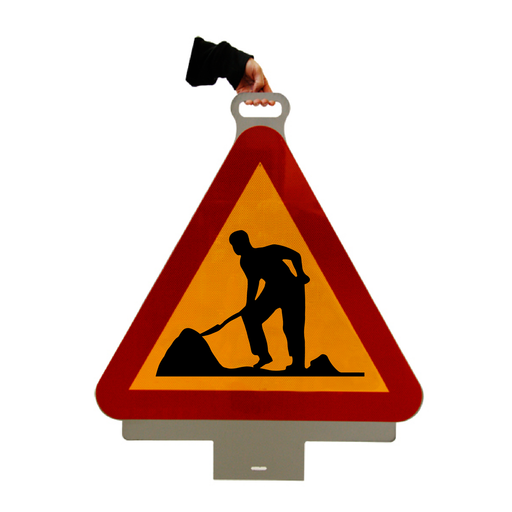 A20 Varning för vägarbete - För gummifot &