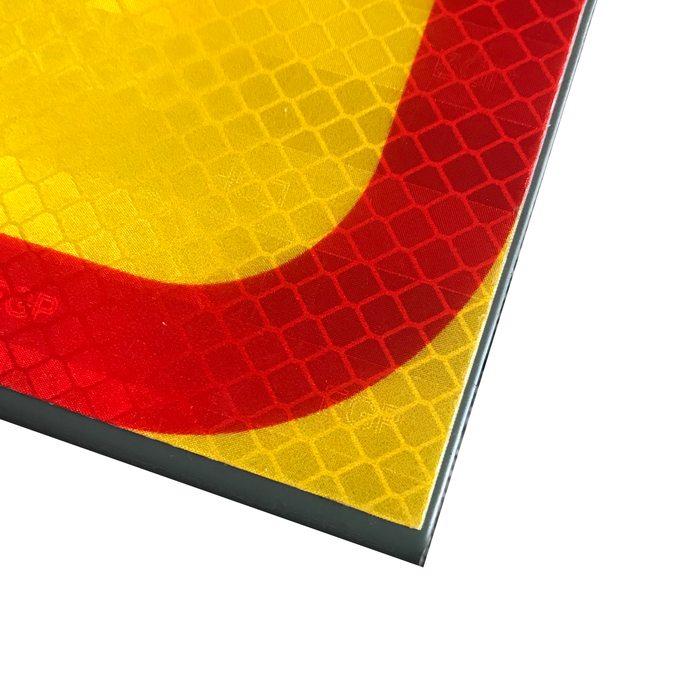 Skapa tilläggstavla förbuds- och varningsmärke (gul-röd) (3)