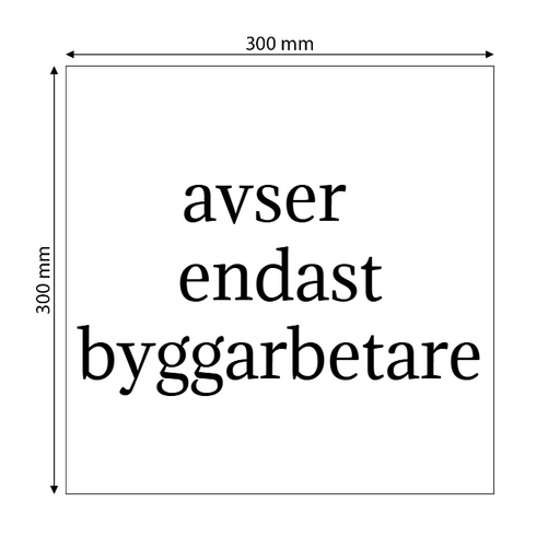 Skapa plastskylt (PET)