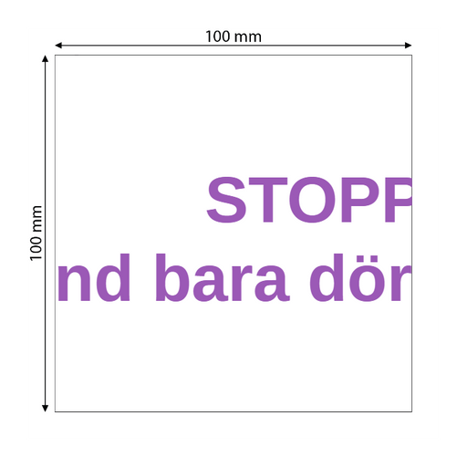 Skapa plastskylt (PET)