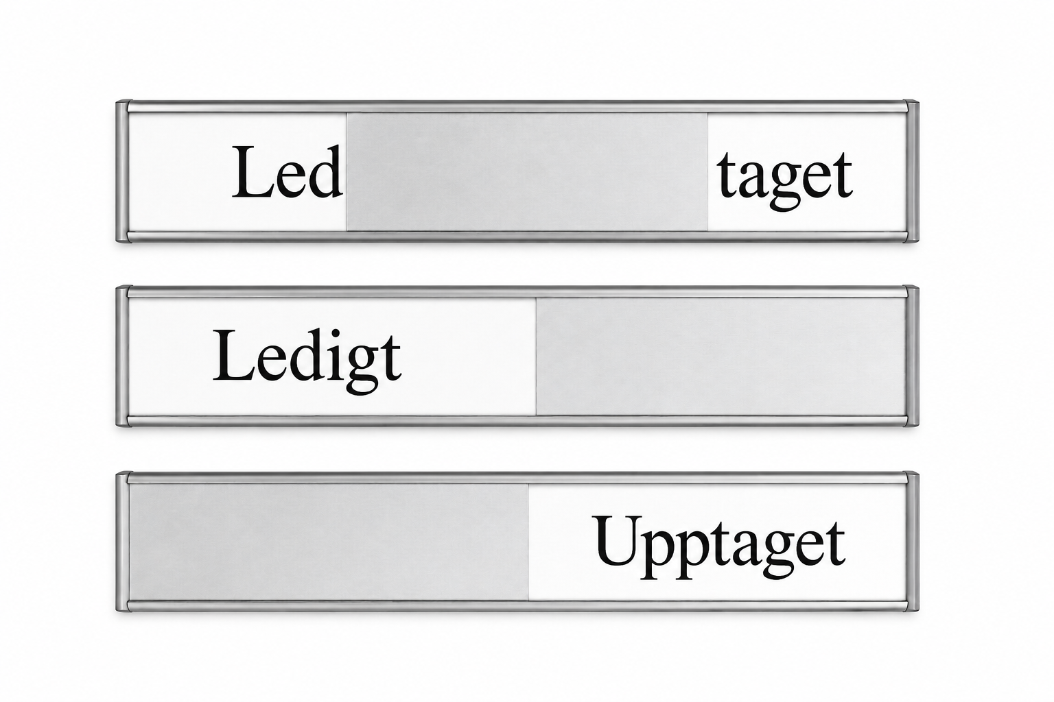 Ledigt/Upptaget skylt
