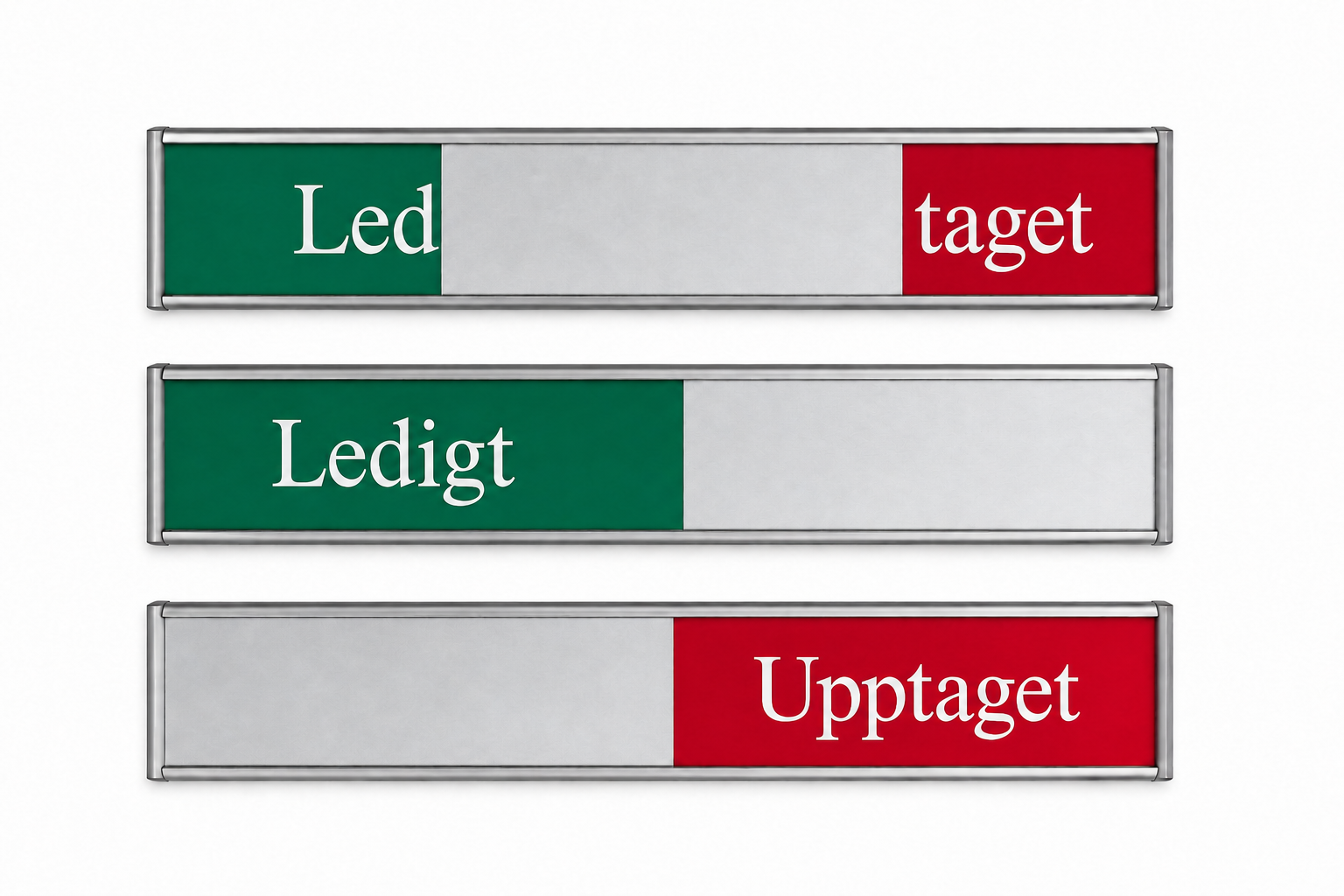 Grön/röd - Ledigt/Upptaget skylt