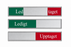 Grön/röd - Ledigt/Upptaget skylt