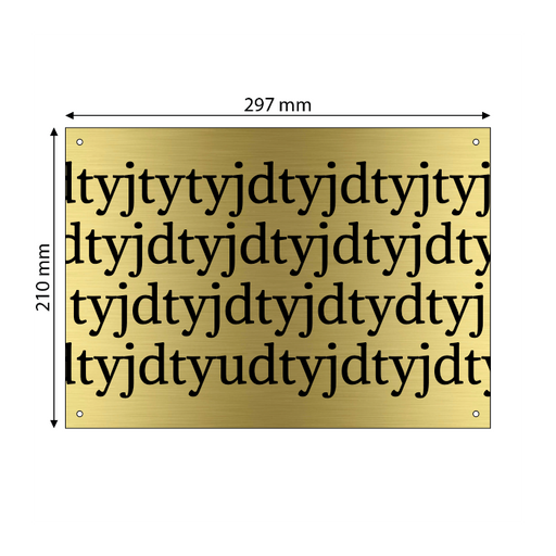 Skapa AluBrass-skylt