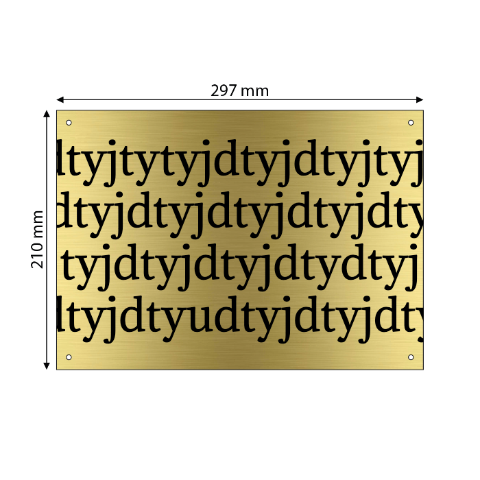 Skapa AluBrass-skylt