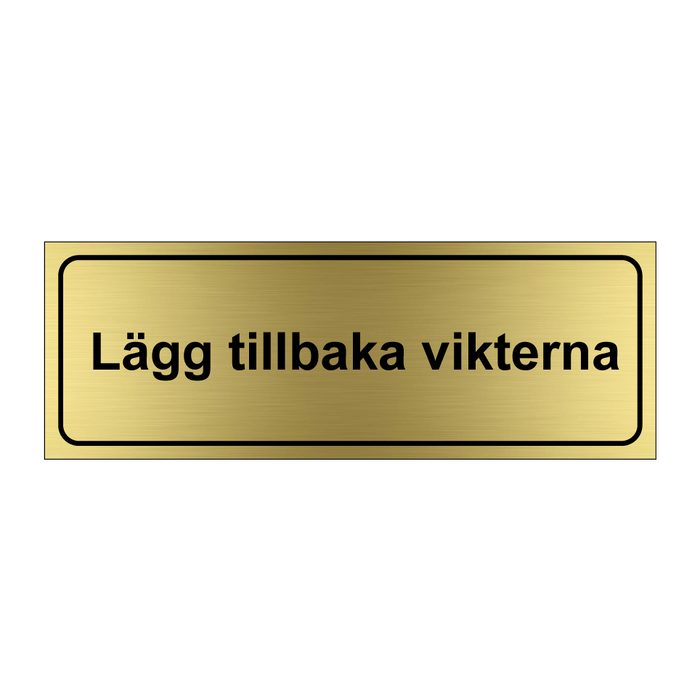 Lägg tillbaka vikterna & Lägg tillbaka vikterna & Lägg tillbaka vikterna