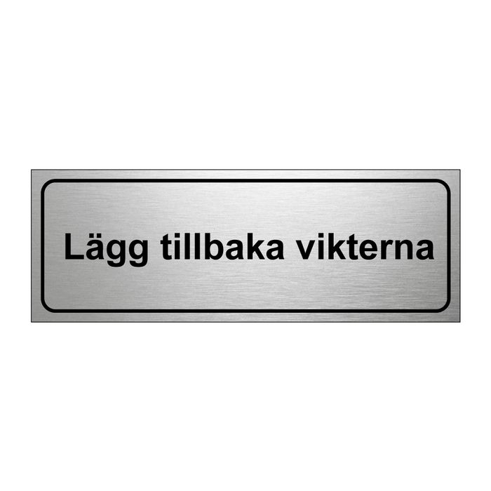 Lägg tillbaka vikterna 2 & Lägg tillbaka vikterna & Lägg tillbaka vikterna