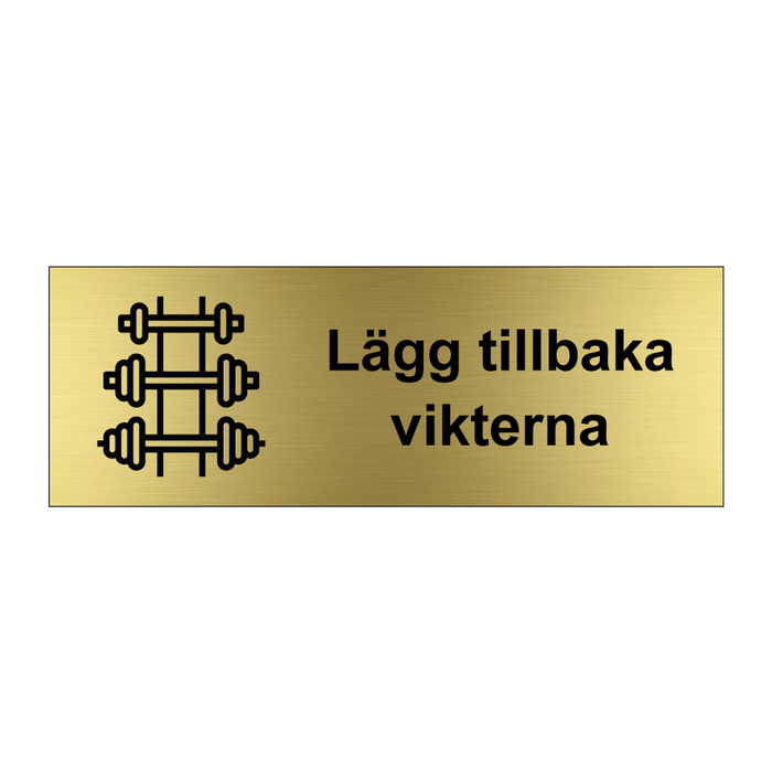 Lägg tillbaka vikterna & Lägg tillbaka vikterna & Lägg tillbaka vikterna