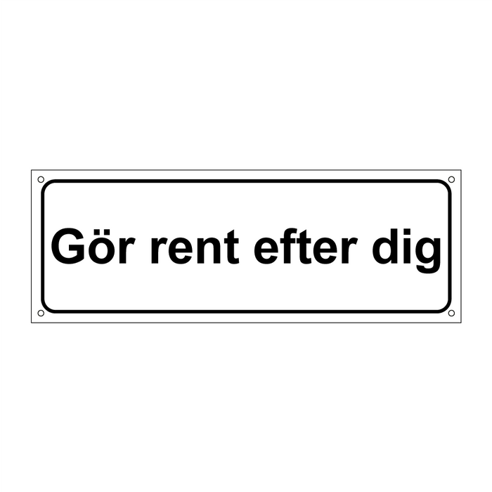 Gör rent efter dig & Gör rent efter dig