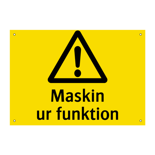 Maskin ur funktion & Maskin ur funktion & Maskin ur funktion & Maskin ur funktion