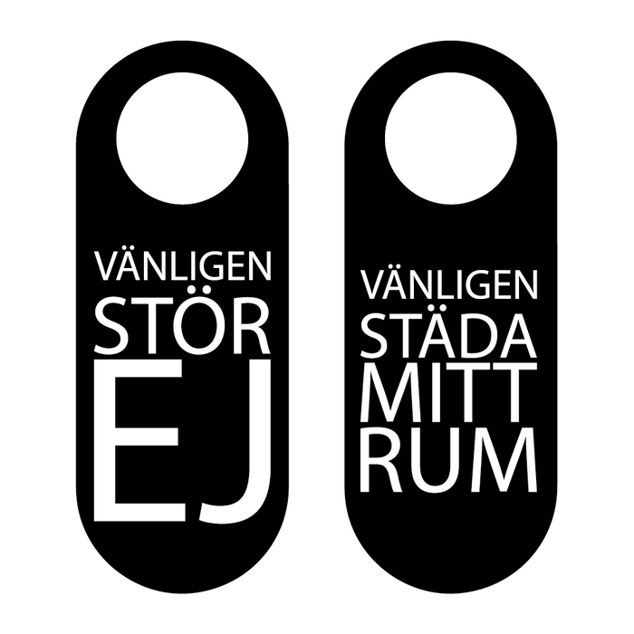 Vänligen stör ej - svart & Vänligen stör ej - svart & Vänligen stör ej - svart