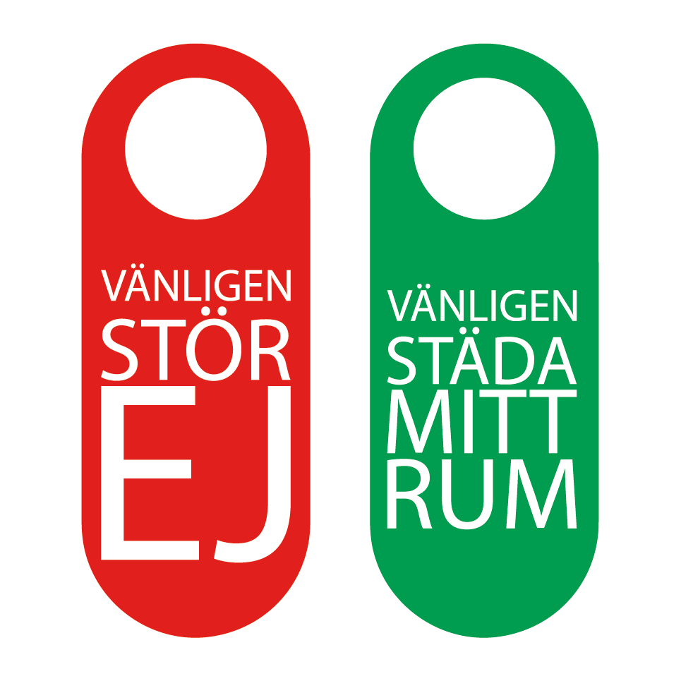 Vänligen stör ej - röd grön— Skyltcentralen