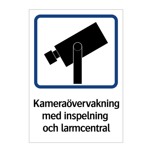 Kameraövervakning med inspelning och larmcentral