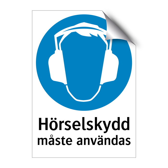 Hörselskydd måste användas & Hörselskydd måste användas