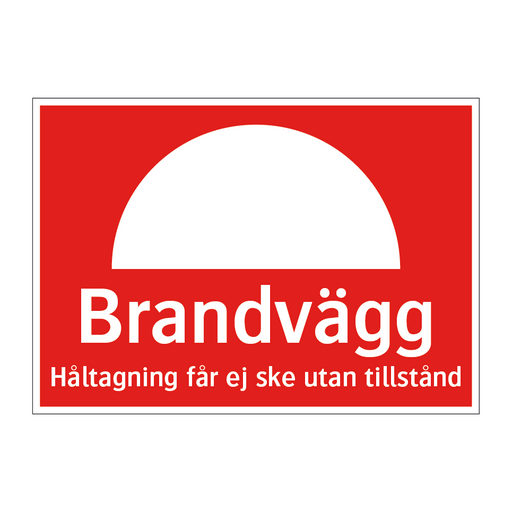 Brandvägg håltagning får ej ske utan tillstånd