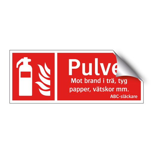 Brandsläckare pulver - ISO 7010 & Brandsläckare pulver - ISO 7010