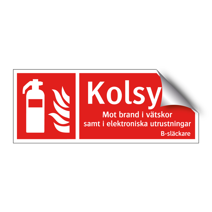 Brandsläckare kolsyra - ISO 7010 & Brandsläckare kolsyra - ISO 7010