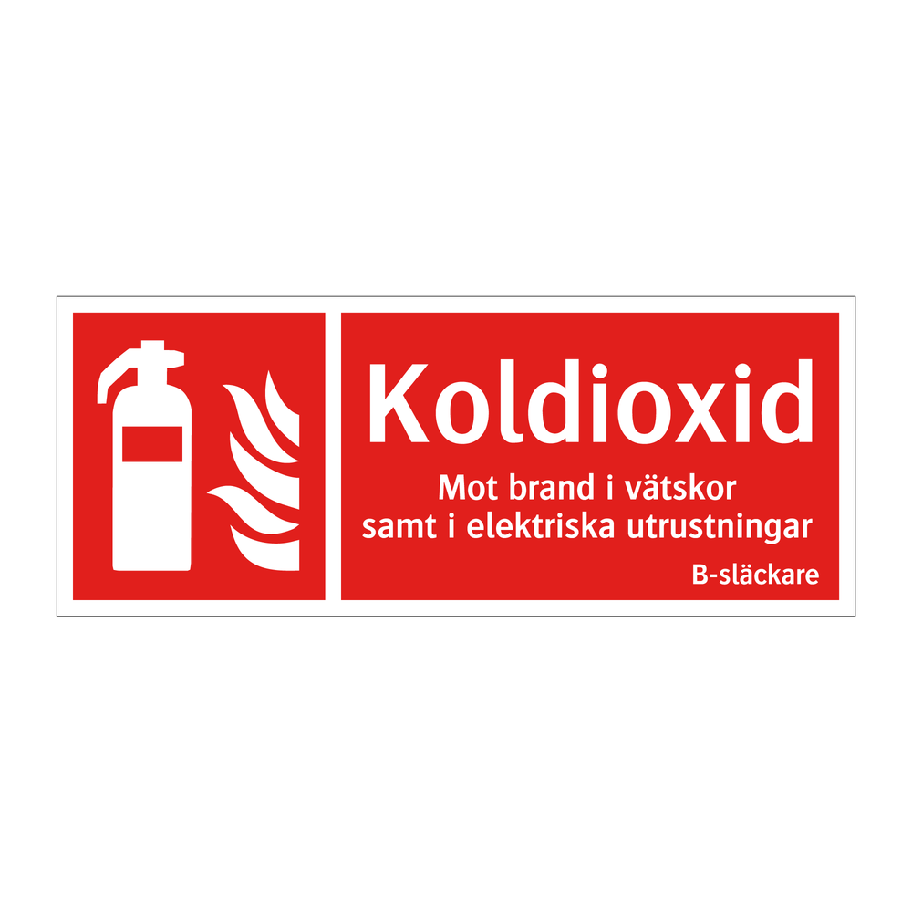 Brandsläckare koldioxid - ISO 7010 & Brandsläckare koldioxid - ISO 7010