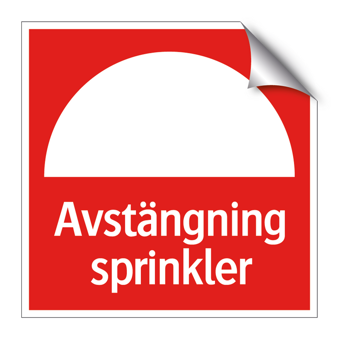 Avstängning sprinkler & Avstängning sprinkler & Avstängning sprinkler & Avstängning sprinkler