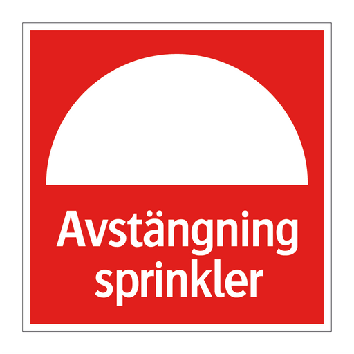 Avstängning sprinkler & Avstängning sprinkler & Avstängning sprinkler & Avstängning sprinkler