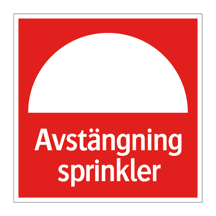 Avstängning sprinkler & Avstängning sprinkler & Avstängning sprinkler & Avstängning sprinkler