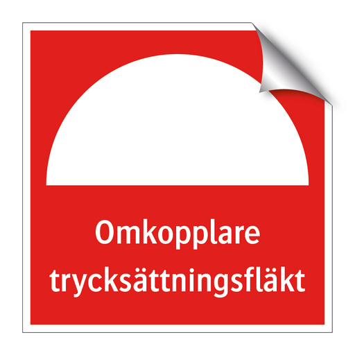 Omkopplare trycksättningsfläkt & Omkopplare trycksättningsfläkt